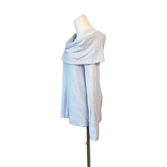 Lilly Pulitzer 28247 Belinda Pullover Modal Heather Blue LARGE Shawl Neck Soft - Picture 2 of 9